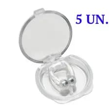 Kit 5 Dispositivos Anti Ronco - Clips Dilatadores Nasais Magnéticos para Melhorar o Sono e a Respiração