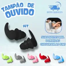 Protetor Auricular Tampão de Ouvido Silicone Antirruído Dormir Estudo Natação