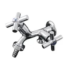 Torneira em Metal Cromado Dupla Saída 3/4  - Tanque Máquina Lavar CÓD. 3153 C70
