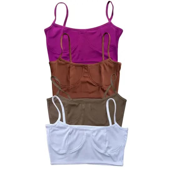 Cropped blusinha Meia Taça tecido ribana poliamida  com forro duplo confortável sem bojo