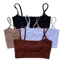 Top Cropped faixa meia taça  ribana Moda Feminina