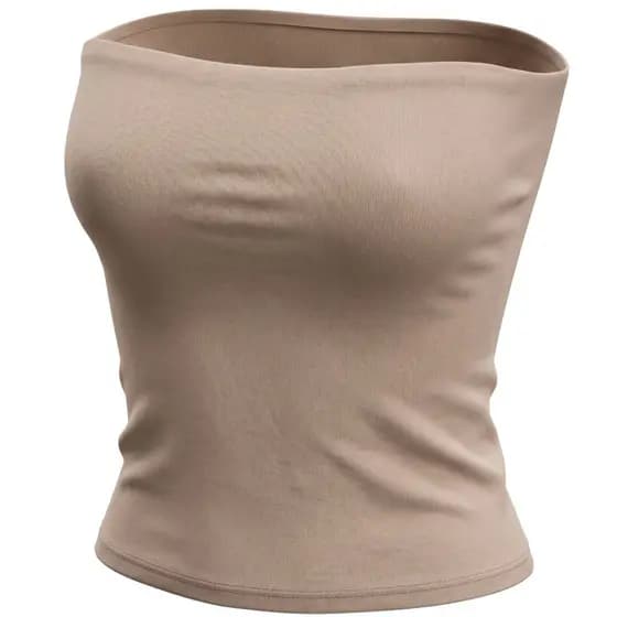 Top Cropped Feminino Tomara Que Caia Suplex Com Forro Tube Ajuste Perfeito Conforto Estilo