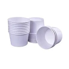Pote de papel branco liso 360 ml biodegradavel 100 un Festa Açai Eventos Food Restaurantes Bares
