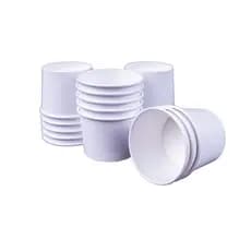 Pote De Papel Biodegradável Branco 240ml E 360ml Kits 500 A 1000un