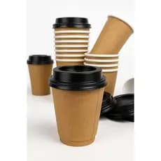 Copo liso kraft 200 ml com tampa bico