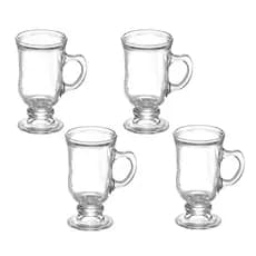 Jogo 4 Xícaras Wheaton Caneca Cappuccino Vidro 115ml