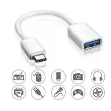 Cabo Adaptador Otg Fêmea x Tipo C Type C Pendrive Usb 3.0 Celular