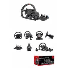 Volante Gamer V995 Controle Driving Simulador Racing Joystick C/ Pedal Direção Force Feedback