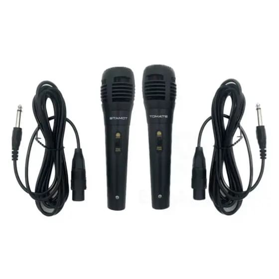 Kit 2 Microfones Qualidade Profissional Unidirecionais, Microfone Alta fidelidade de Voz Karaoke