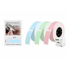 3/6/9/12 Rolos Papel Etiqueta Térmicas Lacuna Multicoloridas, 14 x 40mm P/Impressora Térmica Portátil P/Escritório, Casa