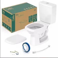 Kit Vaso Sanitário + Caixa Acoplada + Acessórios de Fixação Celite Like Branco