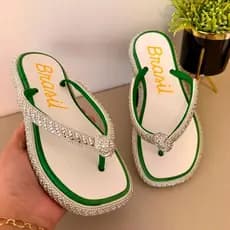 Chinelo Feminino Brasil Brilhante Macio Copa