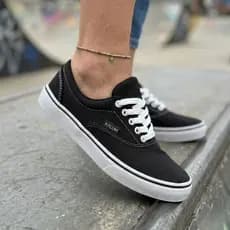 Tenis Feminino Casual Street Sola Reta Adulto Retro Promoção Black Friday