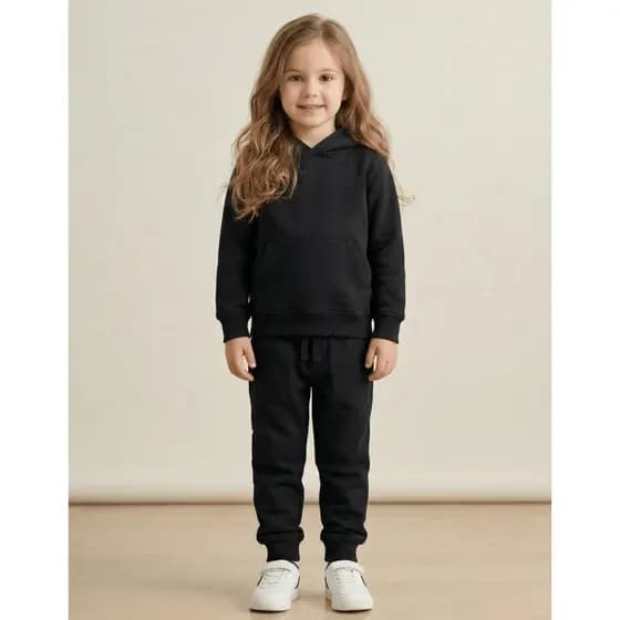 Conjunto de Moletom Blusa de frio + Calça de Moletom Casaco de frio Moletom canguru Moletom Gola Careca unissex