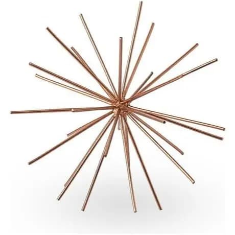 Escultura Ouriço M 16Cm Preto de Ferro Estilo Moderno Para Decoração