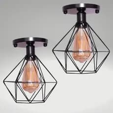 Kit 2 Lustre Plafon Diamante Luxo
