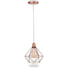 Pendente Aramado Diamante Luminária Lustre Teto