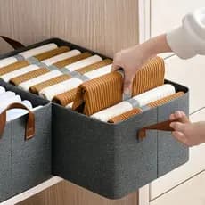 KIT 3 Organizador De Guarda-Roupa Dobrável Para Roupas e Calças Grande Dura Alto Qualidade-dl