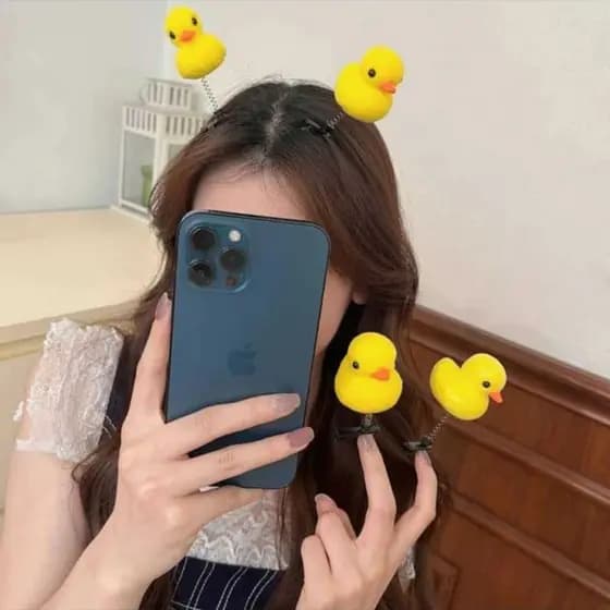 KIT 10 Grampo de cabelo de pato amarelo fofo para adultos e crianças