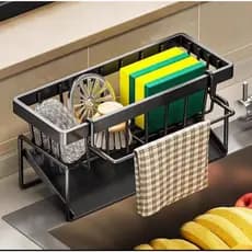 Estante compacta e moderna para armazenar toalhas, esponjas, escovas e sabonetes — ideal para Cozinha