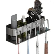 Porta Escova De Dentes Para Banheiro Luxo Suporte Para Escova De Dente Preto/dourado