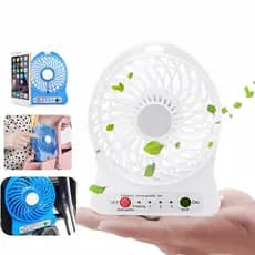 Mini Ventilador Portátil Usb Recarregável 3 Velocidades - Ideal para Viagens e Escritório-dL