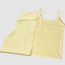 Conjunto Fitness Short com Bolso Camiseta Regata Forro Duplo Poliamida Zero Transparência