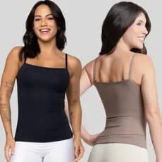 Kit 2 Regata Camiseta Alcinha Fitness Feminino Liso Poliamida Tank Top Slim Academia Verão