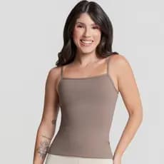 Regata Alça Fina Fitness Blusa Feminino Liso Poliamida Tank Top Slim Camiseta Academia Verão
