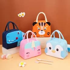Bolsas Térmicas Infantis Lancheira Escolar e Marmita com Estampas Animais 3D