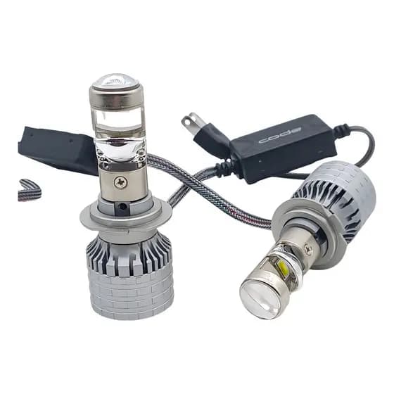 Par Lampada Mega Led Code Com Projetor Horus H7 6000k 12v