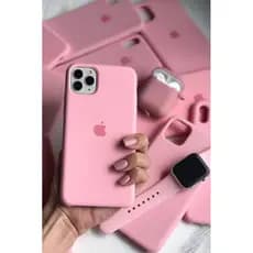 Capa Case Capinha Aveludada Silicone Rosa bebê Rosa Danone 13, 14, 14PROMAX, 15 15PROMAX, 16, 16PLUS, 16PRO, 16PROMAX
