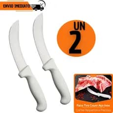 Kit 2 Faca 6" Tira Couro Profissional Açougue Frigorífico Corte de Couro Bovino