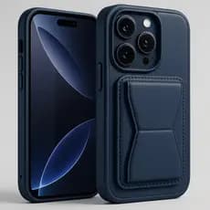 Capa Capinha Para iPhone 13 14 15 Pro Couro Luxo Suporte Dobrável
