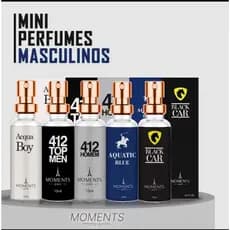 MOMENTS PARIS MINI PERFUME DE BOLSO MASCULINO 15ml ESSÊNCIAS INSPIRAÇÃO DOS IMPORTADOS ALTA FIXAÇÃO