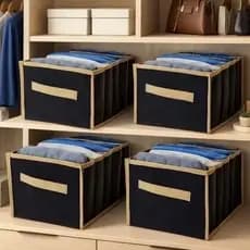 Kit 4 Colmeia Organizadora Guarda Roupa GG 40×25×20 Calça Bermuda Toalha