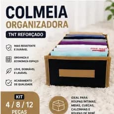 Kit M 4/8/12 Colmeia Organizadora  Guarda Roupa camiseta roupa íntima