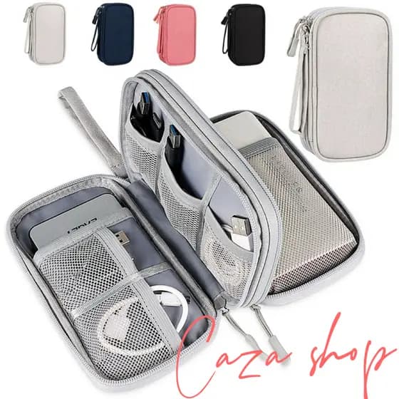 Necessaire organizadora bolsa portatil celular cabos fios  armanazamento