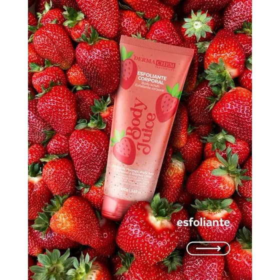 Esfoliante de banho Morango 100g  Dermachem