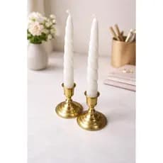 Kit 2 Velas Decorativas Espiral Branca I Jantar Romântico, Luz de Velas, Namorados, Casamento (W7)