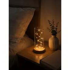 Fio de Fada Luz LED 3 Metros Cordão Decorativo iLuminação Pilha Luz Quente Amarela Invisível Linha Luz