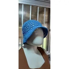 Chapéu de crochê, chapéu Bucket Hat para o verão, chapéu de praia.