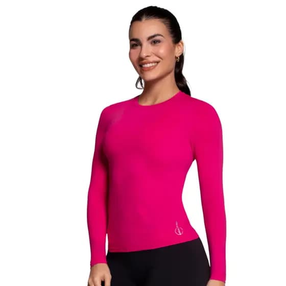 Camisa Manga Longa Feminino Proteção Solar Uv50+ Selene Volêi De Areia Corrida Beach Tênis Ciclismo treino Clássico