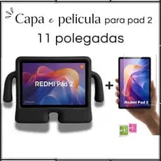 Capa Infantil com Bracinhos + Película Xiaomi Redmi Pad 2 11:2025