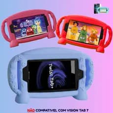 Capa Infantil  Silicone Baby para  Twist Tab Plus T780 POSITIVO + Película de Hiidrogel  7'' Polegadas