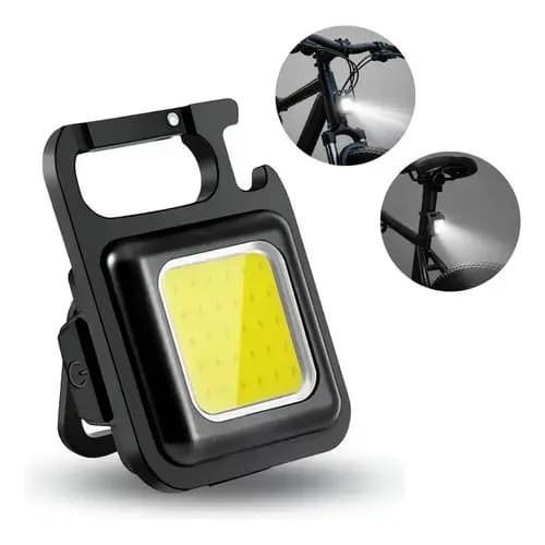 Lanterna Led Cob Recarregável Usb Para Bicicleta