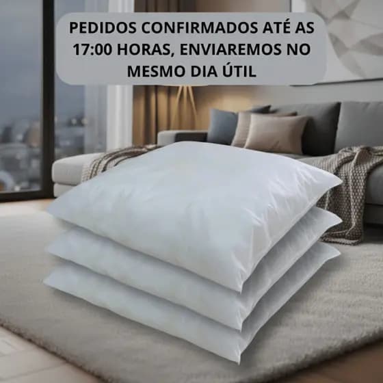 Kit 2 ou 4 Almofada Com Enchimento 45x45 – Para Sofá e Decoração em Floco de Espuma | Sem Capa