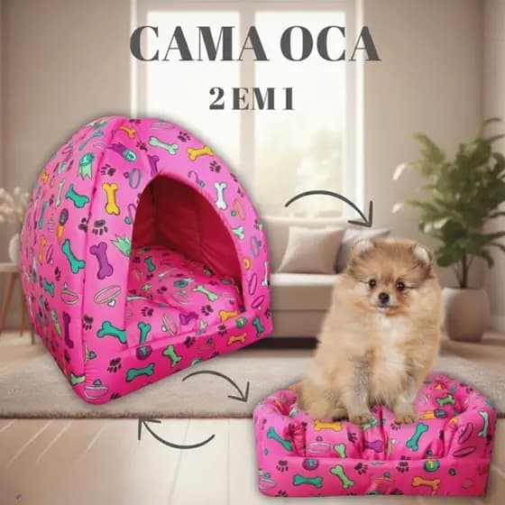 Cama Toca Oca Pet Oxford Tamanho Único, Casinha Colorida Confortável Para Cães e Gatos Descansarem
