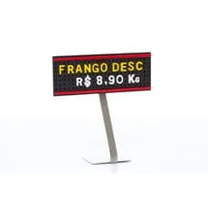 Placa De Preço Açougue com base de INOX