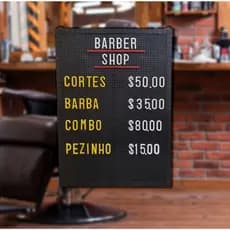 Painel Tabela De Preços 30x45 Barbearia, Salão De Beleza
